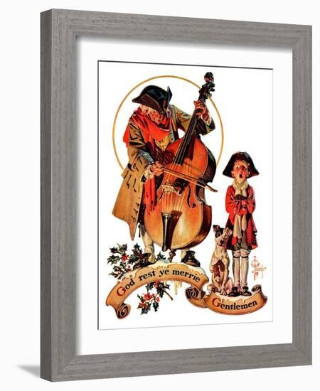 "God Rest Ye Merrie Gentlemen,"December 24, 1932-Joseph Christian Leyendecker-Framed Giclee Print