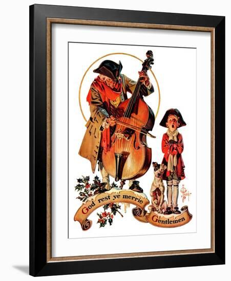 "God Rest Ye Merrie Gentlemen,"December 24, 1932-Joseph Christian Leyendecker-Framed Giclee Print