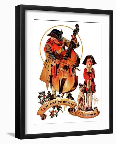 "God Rest Ye Merrie Gentlemen,"December 24, 1932-Joseph Christian Leyendecker-Framed Giclee Print