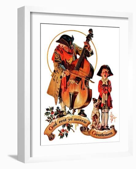 "God Rest Ye Merrie Gentlemen,"December 24, 1932-Joseph Christian Leyendecker-Framed Giclee Print