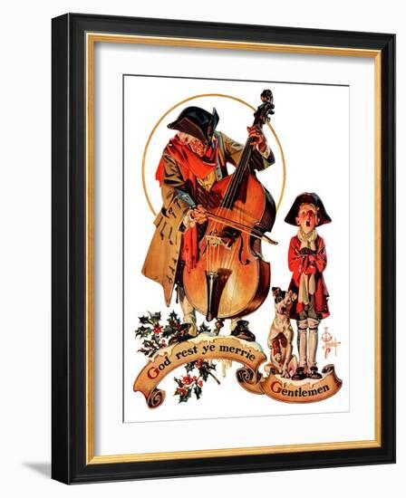 "God Rest Ye Merrie Gentlemen,"December 24, 1932-Joseph Christian Leyendecker-Framed Giclee Print