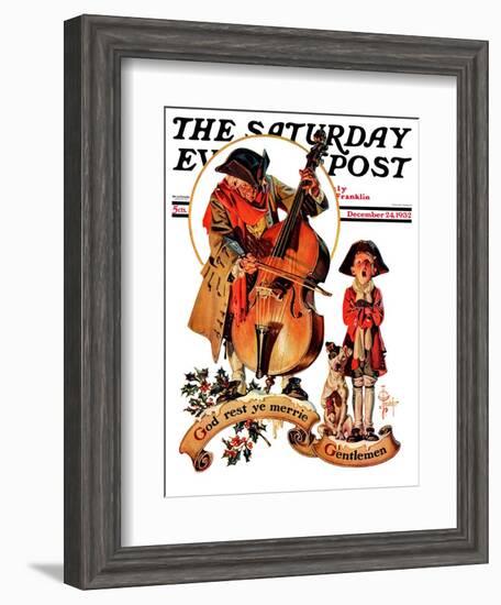 "God Rest Ye Merrie Gentlemen," Saturday Evening Post Cover, December 24, 1932-Joseph Christian Leyendecker-Framed Giclee Print