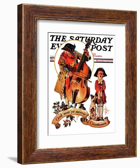 "God Rest Ye Merrie Gentlemen," Saturday Evening Post Cover, December 24, 1932-Joseph Christian Leyendecker-Framed Giclee Print