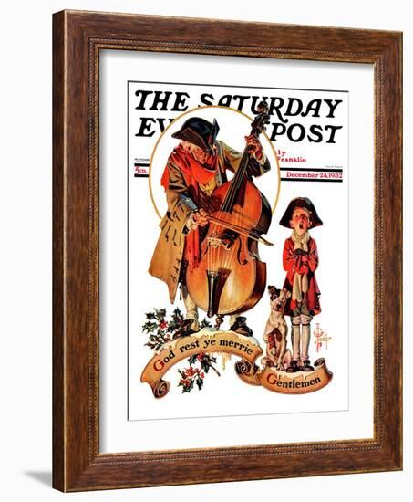 "God Rest Ye Merrie Gentlemen," Saturday Evening Post Cover, December 24, 1932-Joseph Christian Leyendecker-Framed Giclee Print