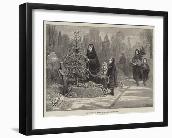 God's Acre, a Sketch in a Saxon Churchyard-null-Framed Giclee Print