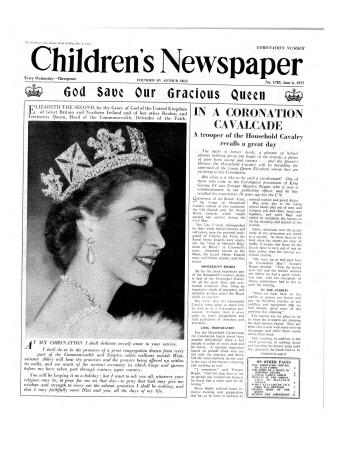 God Save Our Gracious Queen Front Page Of The Children S Newspaper 1953 Giclee Print English School Art Com God Save Our Gracious Queen Front Page Of The Children S Newspaper 1953 Giclee Print English School Art Com