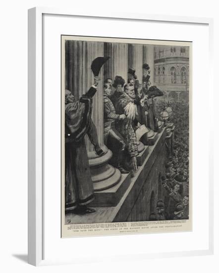 God Save the King, the Scene at the Mansion House after the Proclamation-Frank Dadd-Framed Giclee Print