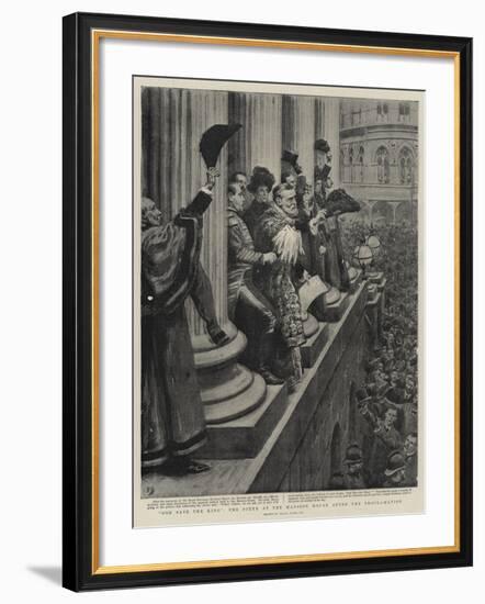 God Save the King, the Scene at the Mansion House after the Proclamation-Frank Dadd-Framed Giclee Print