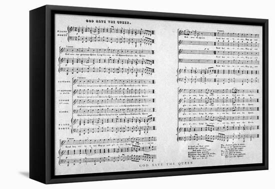 God Save the Queen, Sheet Music, 1900-null-Framed Premier Image Canvas