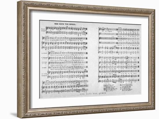 God Save the Queen, Sheet Music, 1900-null-Framed Giclee Print