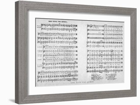 God Save the Queen, Sheet Music, 1900-null-Framed Giclee Print