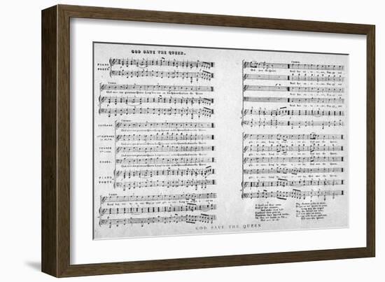 God Save the Queen, Sheet Music, 1900-null-Framed Giclee Print