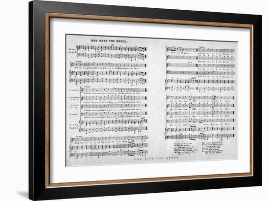 God Save the Queen, Sheet Music, 1900-null-Framed Giclee Print