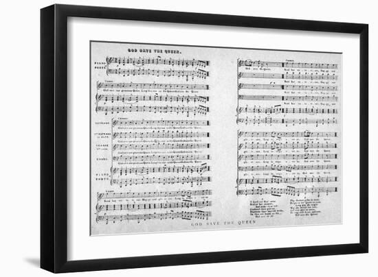 God Save the Queen, Sheet Music, 1900-null-Framed Giclee Print