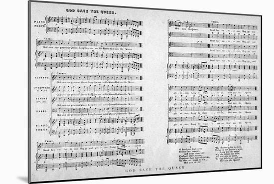 God Save the Queen, Sheet Music, 1900-null-Mounted Giclee Print