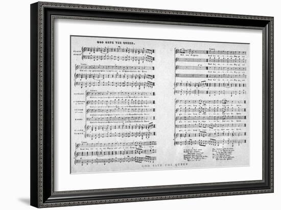 God Save the Queen, Sheet Music, 1900-null-Framed Giclee Print