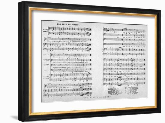 God Save the Queen, Sheet Music, 1900-null-Framed Giclee Print