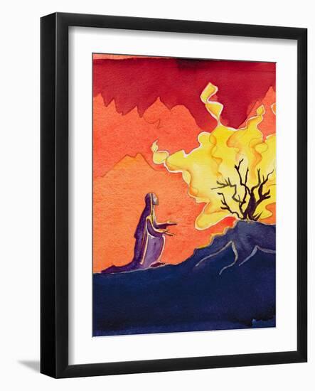 God Speaks to Moses from the Burning Bush, 2004-Elizabeth Wang-Framed Giclee Print