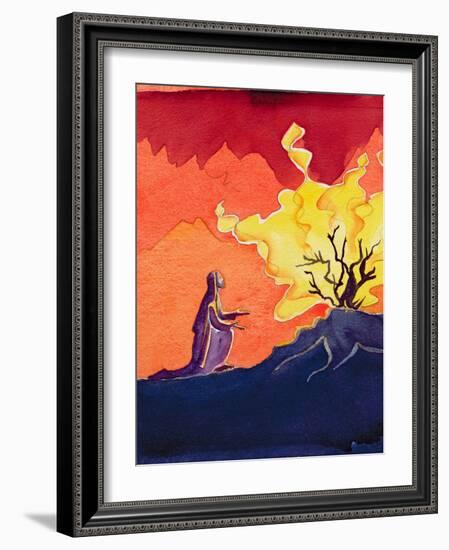 God Speaks to Moses from the Burning Bush, 2004-Elizabeth Wang-Framed Giclee Print