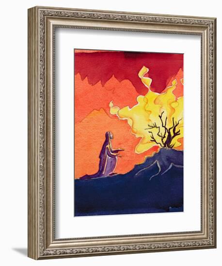 God Speaks to Moses from the Burning Bush, 2004-Elizabeth Wang-Framed Giclee Print