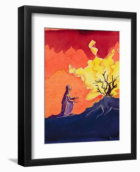 God Speaks to Moses from the Burning Bush, 2004-Elizabeth Wang-Framed Giclee Print