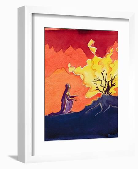 God Speaks to Moses from the Burning Bush, 2004-Elizabeth Wang-Framed Giclee Print