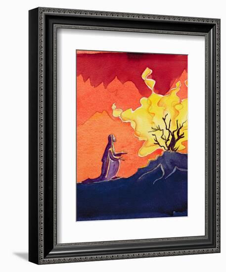 God Speaks to Moses from the Burning Bush, 2004-Elizabeth Wang-Framed Giclee Print