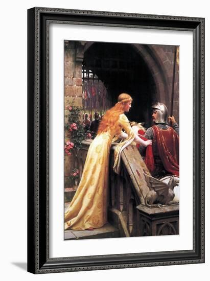 God Speed Fair Knight-Edmund Blair Leighton-Framed Premium Giclee Print