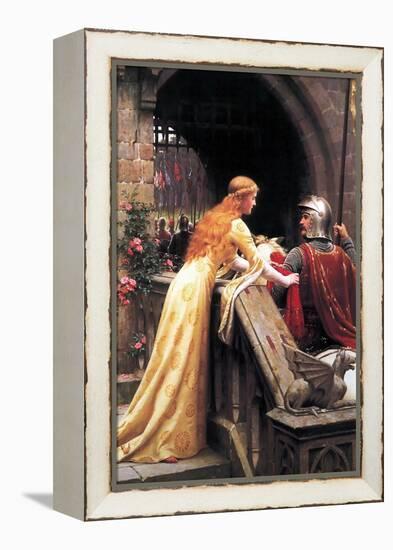 God Speed Fair Knight-Edmund Blair Leighton-Framed Stretched Canvas