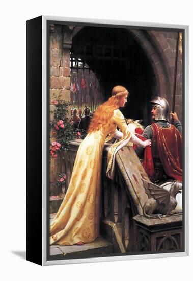 God Speed Fair Knight-Edmund Blair Leighton-Framed Stretched Canvas