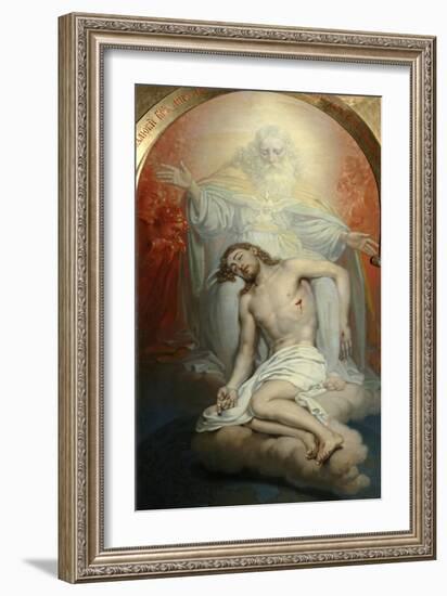 God the Father Lamenting over the Dead Christ-Vladimir Lukich Borovikovsky-Framed Giclee Print