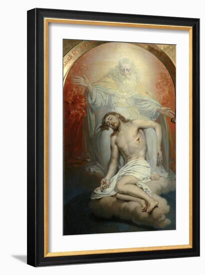 God the Father Lamenting over the Dead Christ-Vladimir Lukich Borovikovsky-Framed Giclee Print