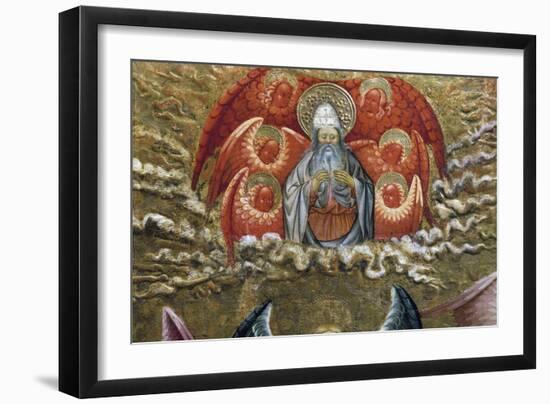 God the Father Surrounded by Angels, Altarpiece from Verdu, 1432-34-Jaume Ferrer II-Framed Giclee Print