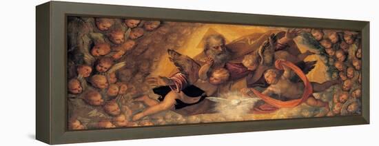 God the Father Surrounded by Angels-school Caliari Paolo-Framed Premier Image Canvas