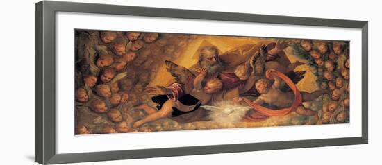 God the Father Surrounded by Angels-school Caliari Paolo-Framed Giclee Print