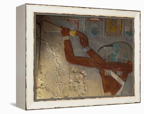 God Thoth Purifying Hetsheput at the Karnak Temple, Egypt-Claudia Adams-Framed Premier Image Canvas