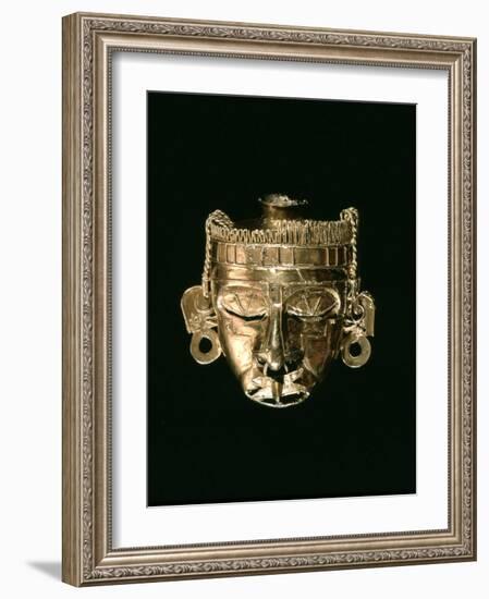 God Xipe Totec, Gold Mask, called Nuestro Senor el Desollado-null-Framed Photographic Print