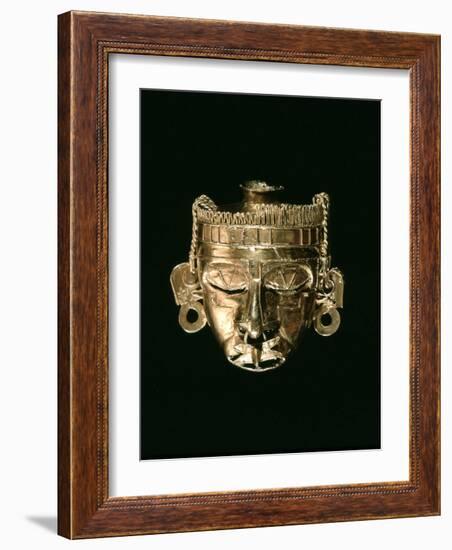 God Xipe Totec, Gold Mask, called Nuestro Senor el Desollado-null-Framed Photographic Print