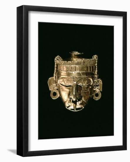 God Xipe Totec, Gold Mask, called Nuestro Senor el Desollado-null-Framed Photographic Print