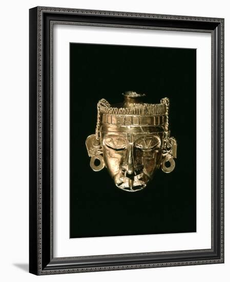 God Xipe Totec, Gold Mask, called Nuestro Senor el Desollado-null-Framed Photographic Print