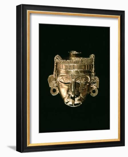 God Xipe Totec, Gold Mask, called Nuestro Senor el Desollado-null-Framed Photographic Print