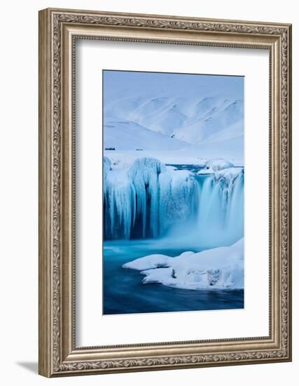 Godafoss in winter, Bardardalur district, North-Central Iceland-David Noton-Framed Photographic Print