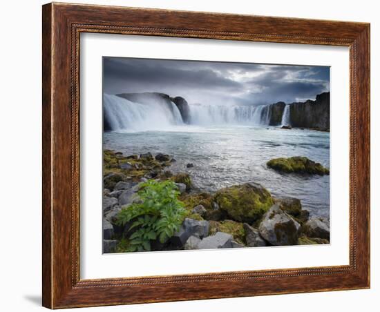 Godafoss Waterfall (Fall of the Gods), Between Akureyri and Myvatn, (Nordurland), Iceland-Patrick Dieudonne-Framed Photographic Print