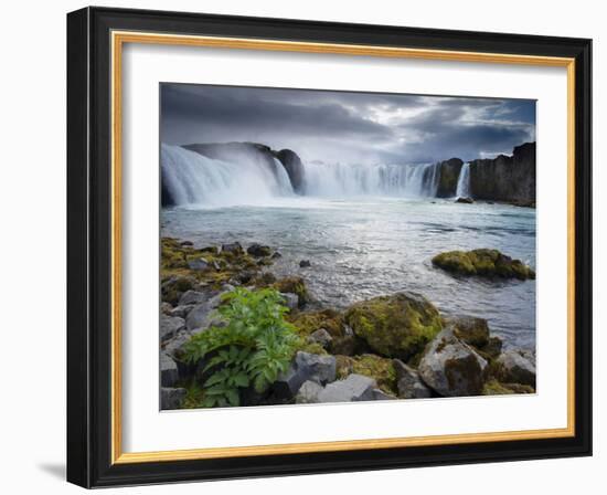 Godafoss Waterfall (Fall of the Gods), Between Akureyri and Myvatn, (Nordurland), Iceland-Patrick Dieudonne-Framed Photographic Print