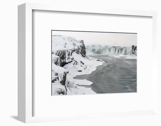 Godafoss Waterfall of Iceland During Winter-Martin Zwick-Framed Photographic Print