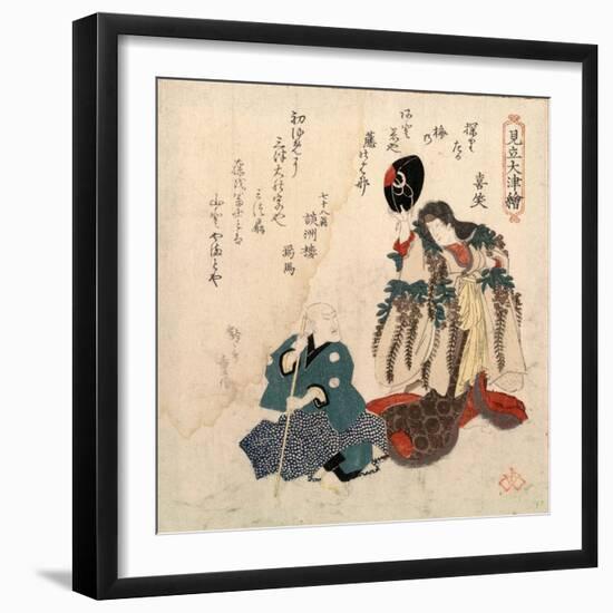 Godaime Iwayahanshiro No Fujimusume to Sandaime Bandomitsugoro No Zato-Yanagawa Shigenobu-Framed Giclee Print