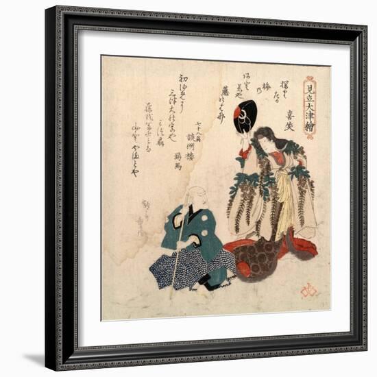 Godaime Iwayahanshiro No Fujimusume to Sandaime Bandomitsugoro No Zato-Yanagawa Shigenobu-Framed Giclee Print