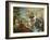 Goddess Diana and Nymphs and Actaeon Torn to Pieces by His Hounds or Dogs-Giovanni Battista Pittoni-Framed Giclee Print