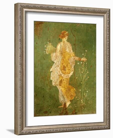 Goddess Flora, or Spring, Roman, Fresco, from Villa di Arianna-null-Framed Giclee Print