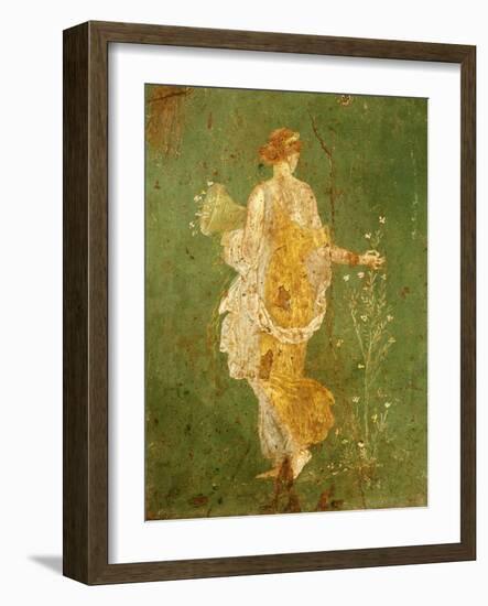 Goddess Flora, or Spring, Roman, Fresco, from Villa di Arianna-null-Framed Giclee Print